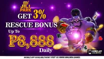 3% Rescue Bonus - Get Up To ₱8,888 Daily at JILIPARK 1 3% Rescue Bonus - Get Up To ₱8,888 Daily at JILIPARK